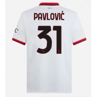 Maglie da calcio AC Milan Strahinja Pavlovic #31 Seconda Maglia 2024-25 Manica Corta